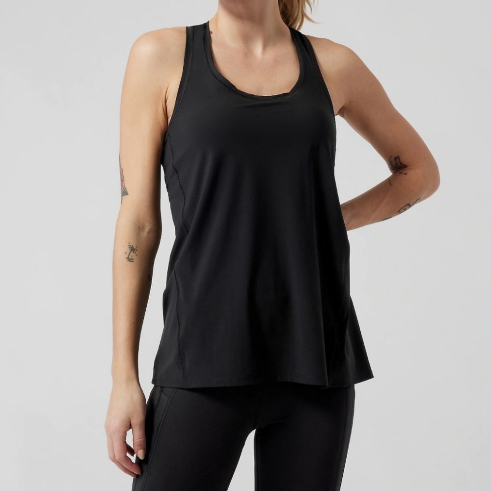 Athleta Black Ultimate Scoop Tank Racerback